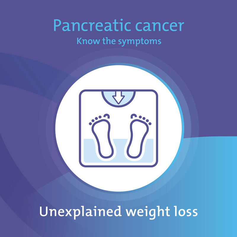 Unexplained weight loss pancreatic cancer symptom