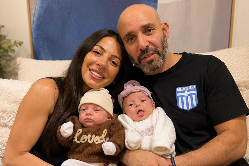 Nicole and Chris with their twins - Epworth HealthCare