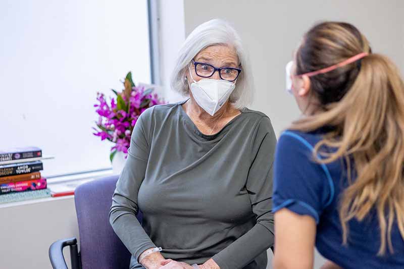 Cancer patient in rehabilitation